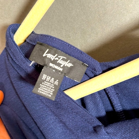 Lord & Taylor asymmetrical top, longs sleeve, blue, XXL, NWT - Picture 3 of 6